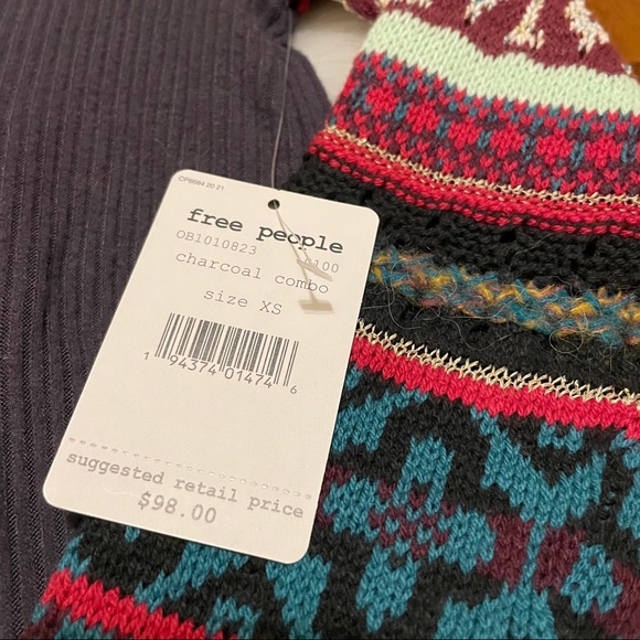 NWT Free People Prism Sweater Sleeve Top XS - Picture 5 of 6